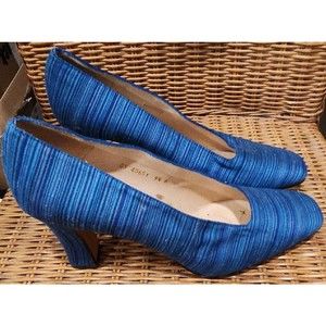 VALERIE STEVENS ESPANA ‎ Womens Shoes Pumps Heels Blue Size 9.5 B